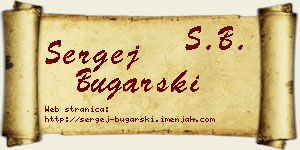 Sergej Bugarski vizit kartica